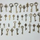 40 pcs Retro Antique Bronze Key Different Style Creative Decorative DIY Keys Pendant Jewelry Accessories Home Decoration