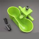 Deep Green Quail Drinking Bowl Poultry Feeding Supplies ABS Quail Drinker With Screw Nut Poultry Drinker