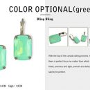Opal crystal small drop earrings for women gold plated copper dangle statement earring