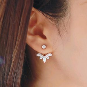 silver-plated crystal earrings