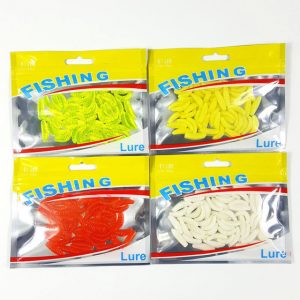 Grub Soft Lure Baits silicone bait smell Worms Glow Shrimps Fishing Lures for carp Fishing