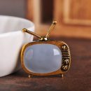 TV Television Shape Brooch Gold and silver Color Brooch