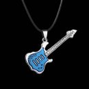 Pendant Chains Music Jewelry Stainless Steel Guitar Necklaces