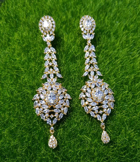 Gold-Color Long Earrings Stud Earrings For Women