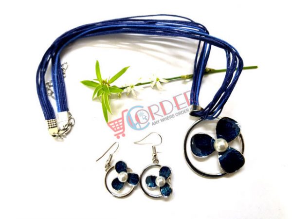 Fashion Flower Earrings and Necklace For Women