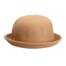 Women Men Woolen Roll Brim Bowler Hats