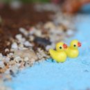 2PCS/Lot Lovely micro landscape Small yellow duck