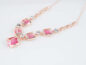 Fashion Party Jewelry Set Pink/Beige Cat Eye Opal Rhinestone Tulip Flower Necklaces Earrings Bracelets Sets - Image 4