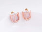 Fashion Party Jewelry Set Pink/Beige Cat Eye Opal Rhinestone Tulip Flower Necklaces Earrings Bracelets Sets - Image 2