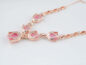Fashion Party Jewelry Set Pink/Beige Cat Eye Opal Rhinestone Tulip Flower Necklaces Earrings Bracelets Sets