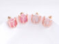 Fashion Party Jewelry Set Pink/Beige Cat Eye Opal Rhinestone Tulip Flower Necklaces Earrings Bracelets Sets - Image 7