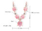 Fashion Party Jewelry Set Pink/Beige Cat Eye Opal Rhinestone Tulip Flower Necklaces Earrings Bracelets Sets - Image 6