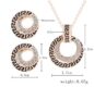 Austrian Crystal Circle Jewelry Sets Party Gold Pendant Necklace Drop Earrings Set - Image 2
