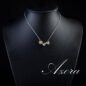 Brand Design Platinum Plated Stellux Austrian Crystal 3pcs Roses Pendant Necklace - Image 2