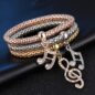 2019 hOT 3 PCS/Set Crystal Butterful Bracelet & Bangle Elastic Heart Bracelets For Women pulseira masc - Image 4