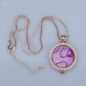 Flash sale pink interchangeable trendy brand new necklaces pendants 35mm coin holder rose gold for women - Image 4