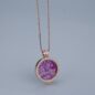 Flash sale pink interchangeable trendy brand new necklaces pendants 35mm coin holder rose gold for women - Image 2