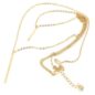 Gold Multilayer Hammer Chain Hamsa Necklace Long Strip Pendant Necklace - Image 4