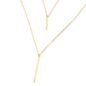 Gold Multilayer Hammer Chain Hamsa Necklace Long Strip Pendant Necklace - Image 3