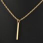 Gold Multilayer Hammer Chain Hamsa Necklace Long Strip Pendant Necklace - Image 2