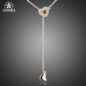 Heart Linked To Heart Rose Gold Plated Stellux Austrian Crystal Jewelry Pendant Necklace - Image 2
