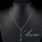 Heart Linked To Heart Rose Gold Plated Stellux Austrian Crystal Jewelry Pendant Necklace