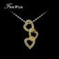 Three Connected Heart Pendant Necklace