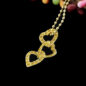 Three Connected Heart Pendant Necklace - Image 3