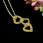 Three Connected Heart Pendant Necklace - Image 2