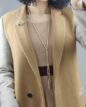 Korean Fashionable Upscale Women Gold Plated multilayer Tassel Long Necklace