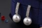 Women Fashion Jewelry Set Necklace Earrings Simple simulated Pearl Pendant Crystal Silver Color - Image 4