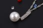 Women Fashion Jewelry Set Necklace Earrings Simple simulated Pearl Pendant Crystal Silver Color - Image 2