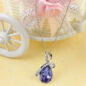 Lady Imitate Rhinestone Chain Crystal Necklace Pendant - Image 4