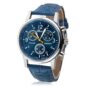Luxury Fashion Crocodile Faux Leather Mens Analog Watch Blue - Image 4