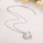 Fashion Korean mother and child love "Mom" crystal pendant necklace - Image 2
