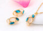 Brand Design Cute Opal Jewelry Sets Pendant Necklaces Earrings For Women Wedding Color Crystal Jewelry - Image 4