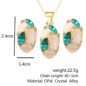 Brand Design Cute Opal Jewelry Sets Pendant Necklaces Earrings For Women Wedding Color Crystal Jewelry - Image 7