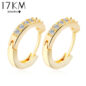 harm Circle Zircon Earrings Shinny Fashion Jewelry Wedding Christmas Gift Crystal Round Stud Earrings - Image 2