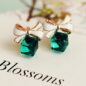 Shimmer Chic fashion Gold Bowknot Cube Crystal Earring - Image 2