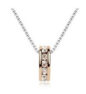 Sing Hoop Crystal Round Necklace Ring Pendant - Image 4