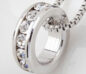Sing Hoop Crystal Round Necklace Ring Pendant - Image 3