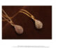 Water droplets studded short clavicle Necklace