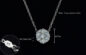 White Gold Plated 7 pcs 0.04 carat Top Grade Cubic Zirconia Stone Cluster Small Pendant Necklace - Image 2