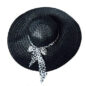Women Sun Hat Candy Color Straw Hat Wide Large Brim Floppy Summer Beach Cap with Leopard Ribbon Rose - Image 5
