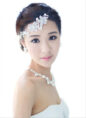 Hot Ladies Silver Rhinestone Bridal Wedding Flower Pearls Crystal Chic Headband Hair Clip Comb Jewelry - Image 2